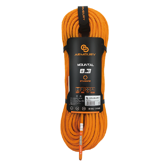 MOUNTAL DRY PRO 8.3 CUERDA DINAMICA 8.3mm X 60MTS TERMINALES SELLADOS VERDE / AMARILLO 6 KN 4111225 ARMBURY