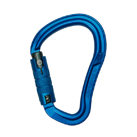 HARDY AG HMS CARABINER TRIPLE LOCK MOSQUETON DE ALUMINIO ASIMETRICO 28KN TRIPLE SEGURO 4131234 ARMBURY