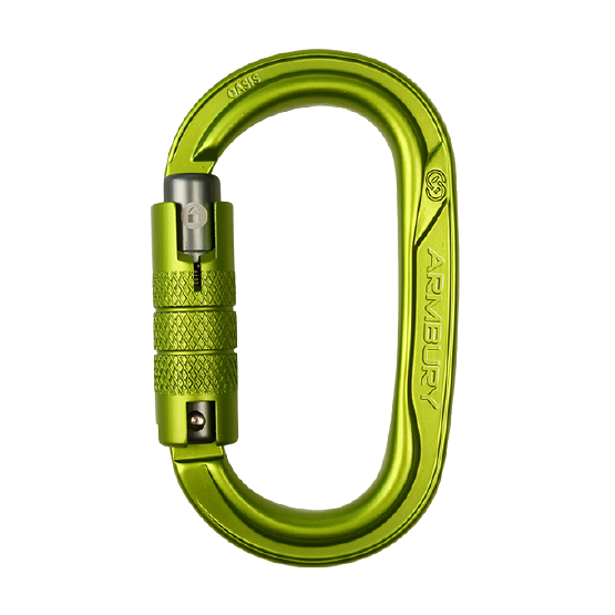 OASIS SG OVAL CARABINER SCREW LOCK MOSQUETON DE ALUMINIO TIPO OVALADO 26KN SEGURO ROSCADO 4131414 ARMBURY
