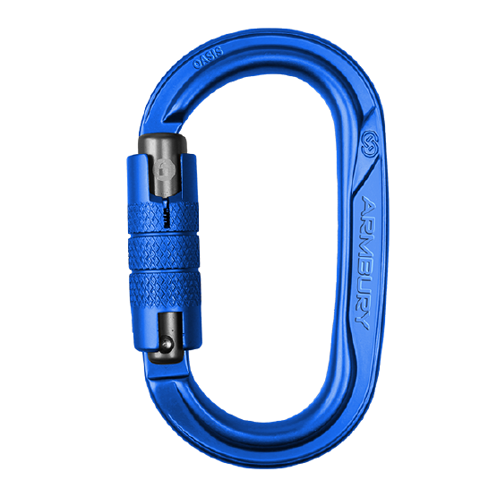 OASIS AG OVAL CARABINER TRIPLE LOCK MOSQUETON DE ALUMINIO TIPO OVALADO 26KN TRIPLE SEGURO 4131434 ARMBURY